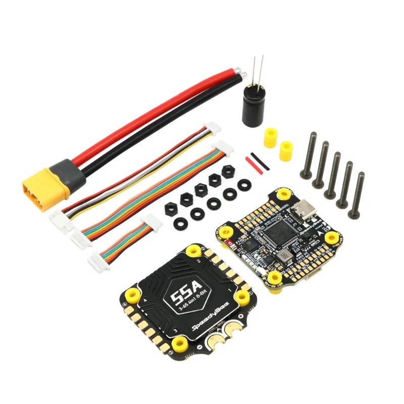 Części ramy drona FPV 5-8 cali – Speedybee F405 V4 Bls 55A Stack recenzja i cena