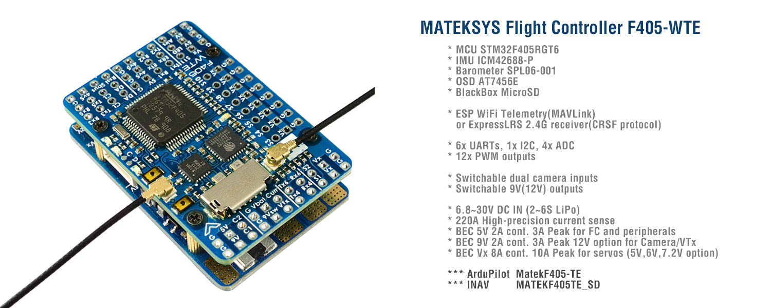 Kontroler lotu Matek Mateksys  – Mateksys Flight Controller F405 Wte recenzja i cena